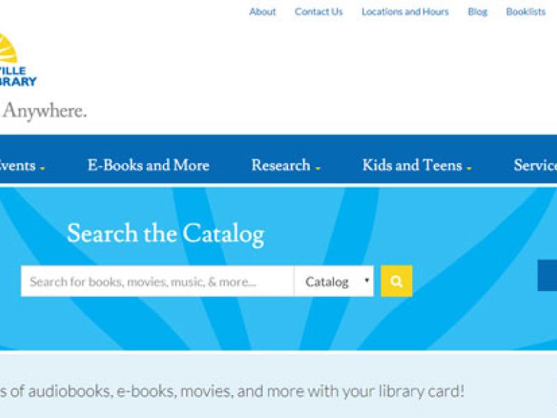 Homepage of jaxpubliclibrary.org